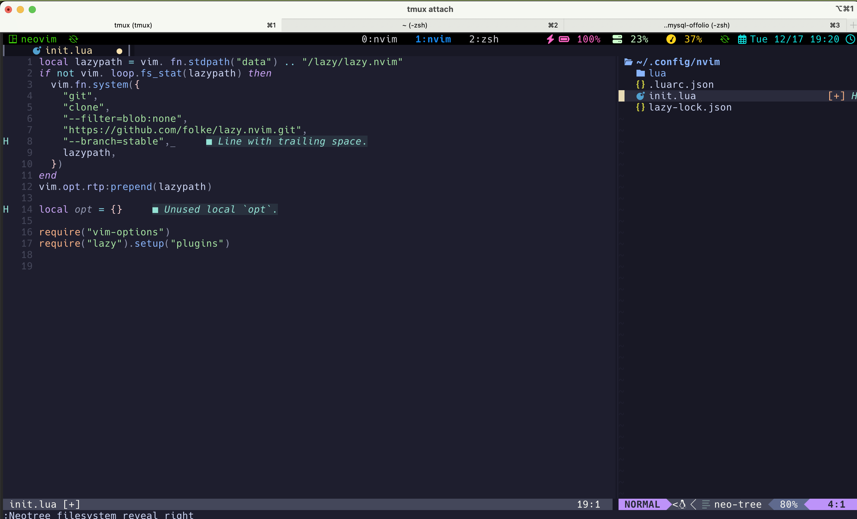 iTerm zsh