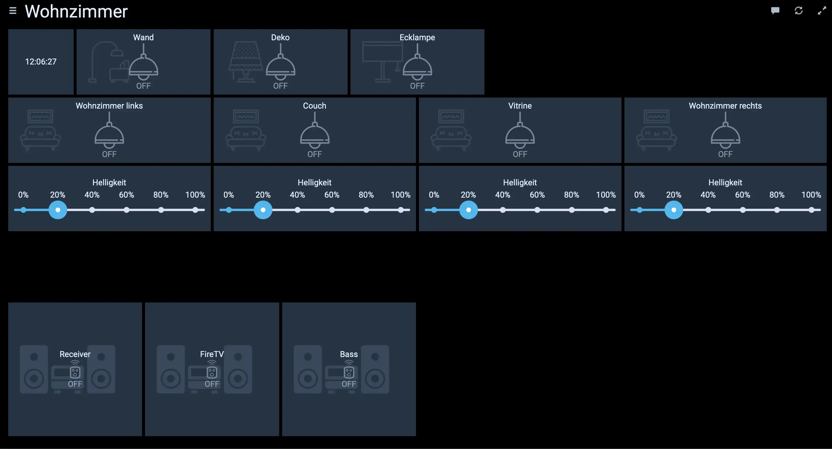 ioBroker HABPanel Wohnzimmer